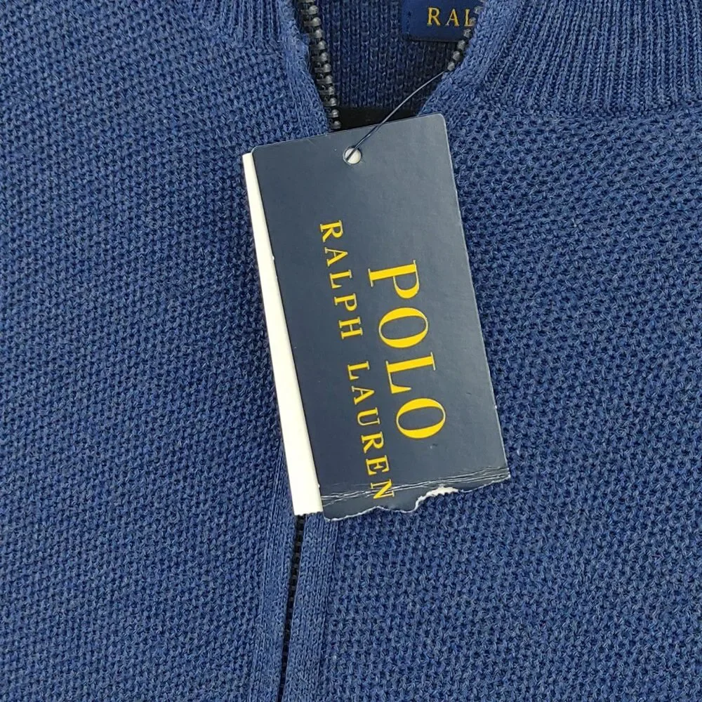 Polo Ralph Lauren Men's Classic 1/4 Zip Pullover Sweater Navy Heather Large